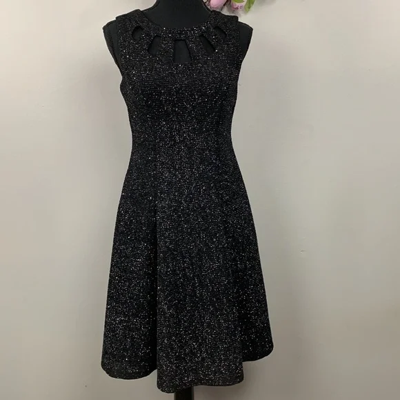 green emerald velvet dress Sleeveless Fit-And-Flare Dress
